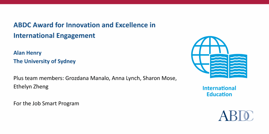 2025 ABDC Award for Innovation and Excellence in International Engagement
