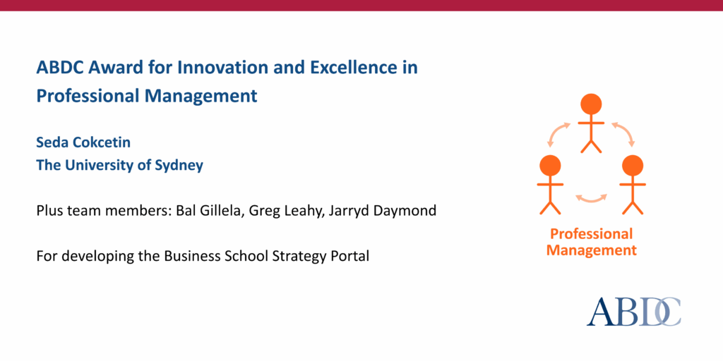 ABDC Award for Innovation and Excellence in Professional Management