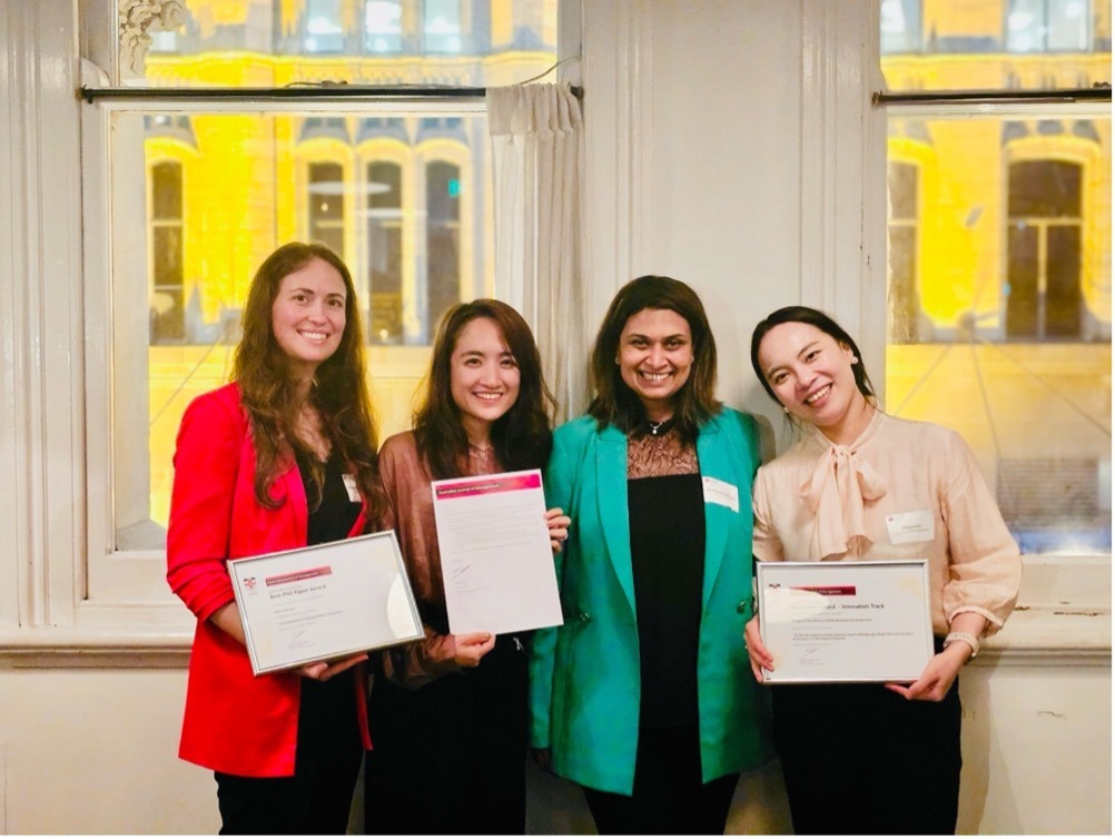 Krithika Randhawa with award winning HDR students